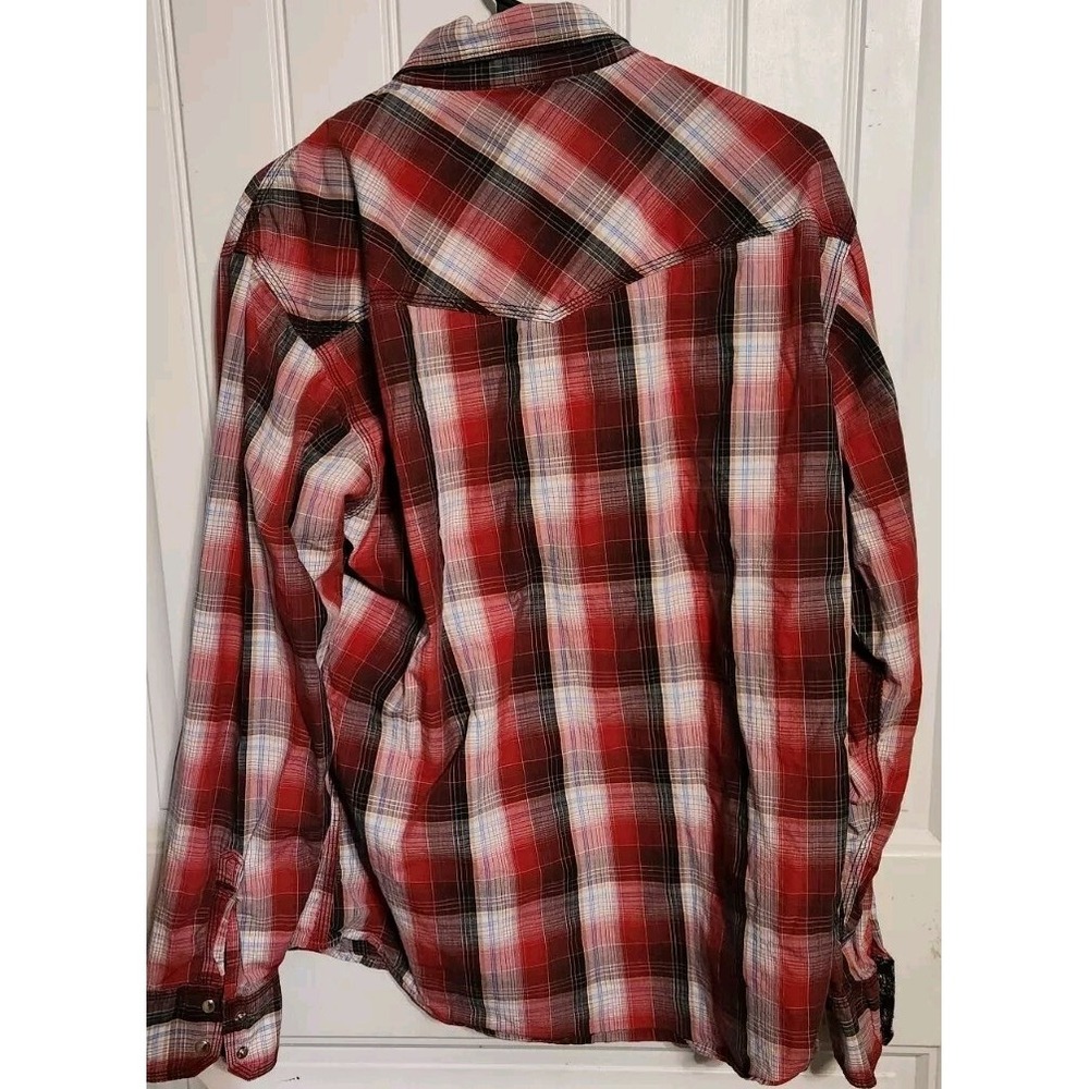Wrangler Mens Twenty X Western Shirt Pearl Snap Size Large - Picture 3 of 3